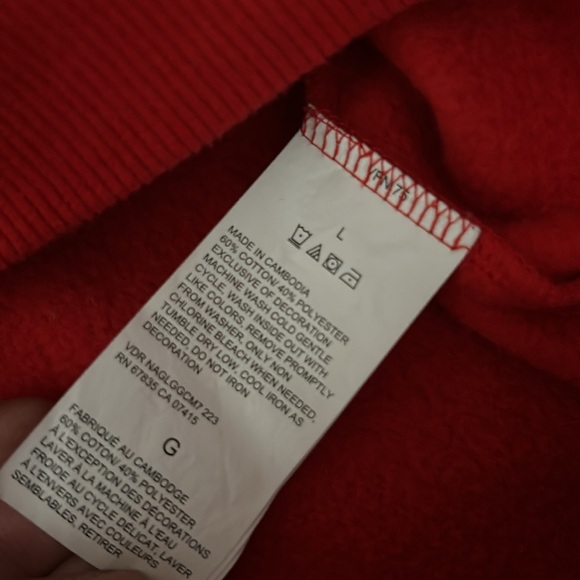 Nautica Logo Crewneck Sweatshirt Large Red Tomales- Large NEW - Picture 7 of 7